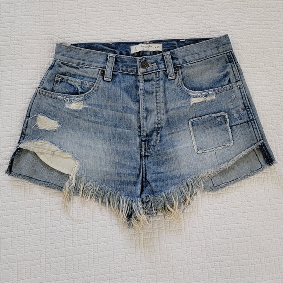 Abercrombie & Fitch Distressed Jean Shorts - Picture 2 of 14